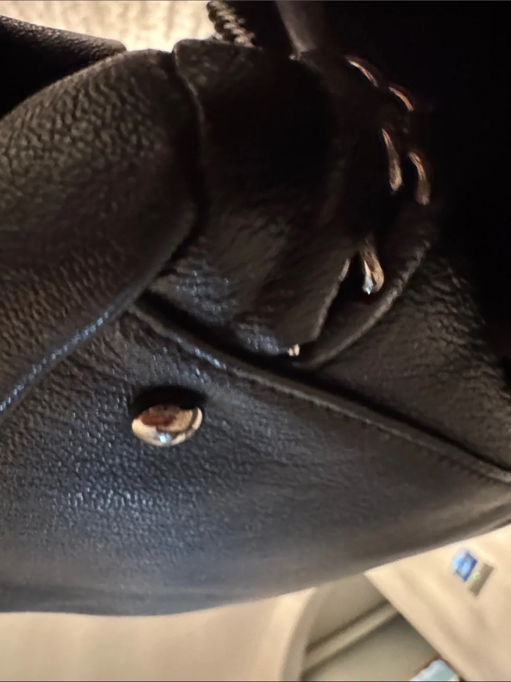 CHANEL Luxe Ligne Bowler Bag pebbles leather amazing condition! AUTHENTIC